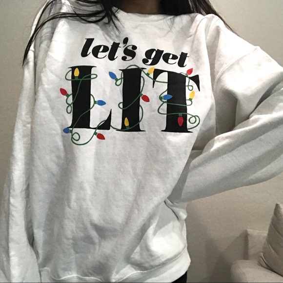 Junk Food Clothing Tops - ⬇️Pre-❤️ Junk Food ‘Let’s Get Lit’ Sweatshirt